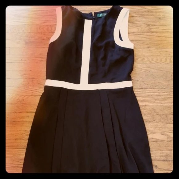 💥RALPH LAUREN BLACK AND WHITE DRESS💥✨PERFECT CONDITION✨ ⁉️ MAKE AN OFFER ⁉️ - Picture 1 of 4